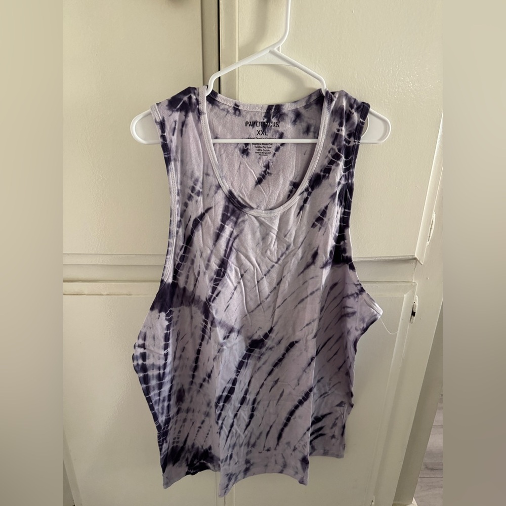 TWO Paperbacks tie dye tanks NWOT size XXL